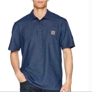 CARHARTT pocket polo shirt blue